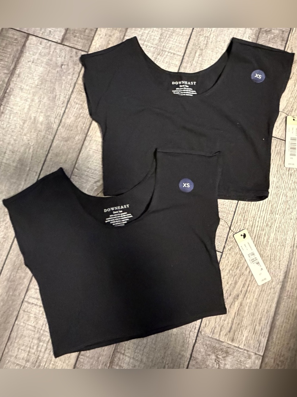 NWT DownEast Demi half tee duo in extra small 
Layering tees cap sleeve - Picture 3 of 6